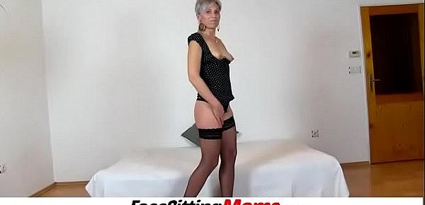  Lady Beate wears fishnet stockings and enjoys facesitting
